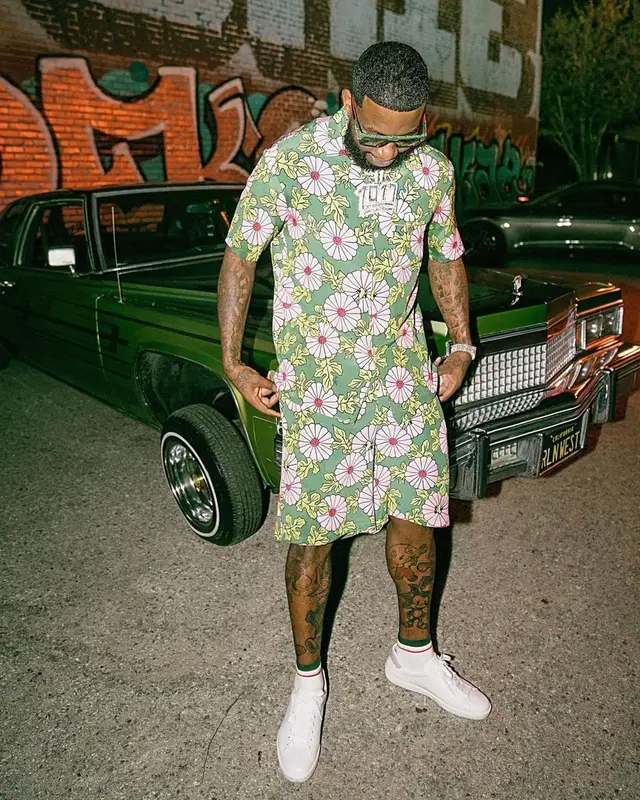 Gucci Mane outfit in Ken Scott and Gucci, 2021