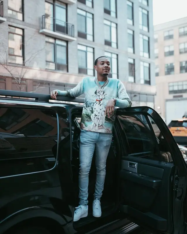 G Herbo outfit in Casablanca, Amiri, and Nike, 2021