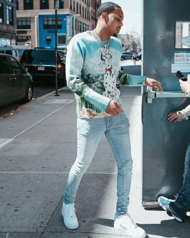 G Herbo outfit in Casablanca, Amiri, and Nike, 2021