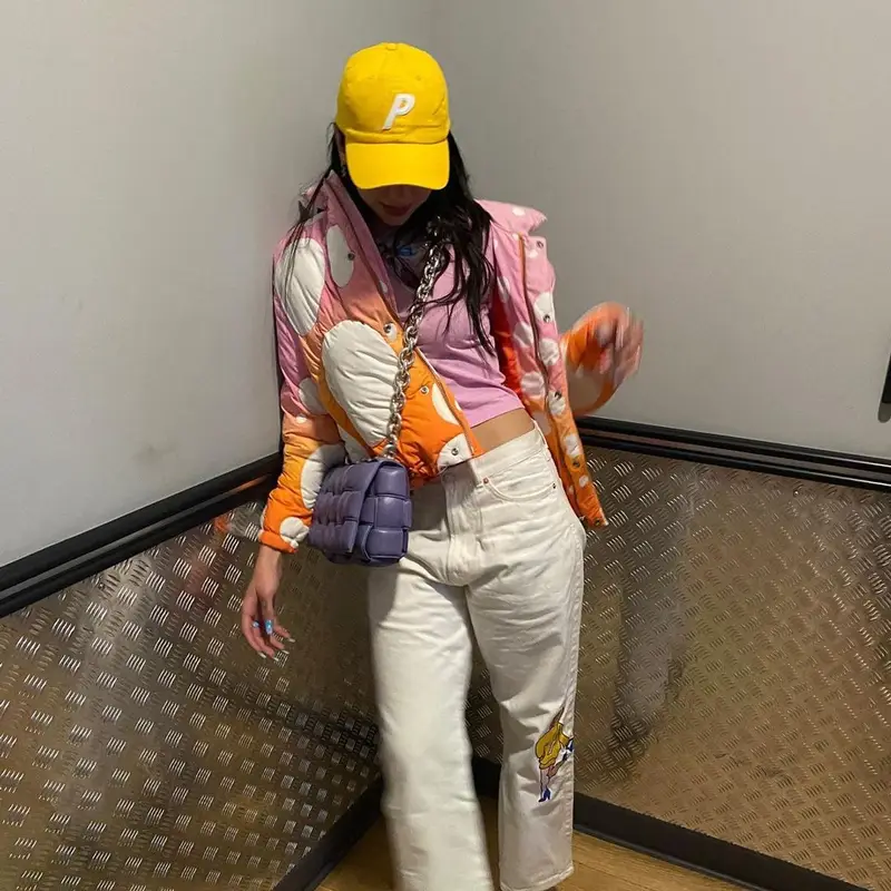 Dua Lipa outfit in ERL, Marc Jacobs, and Palace, 2021