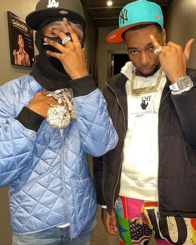 Toosii outfit in Supreme, Amiri, and New Era, 2021