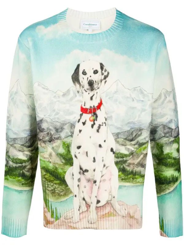 Casablanca Dalmatian Blue Montagne Sweater $1185