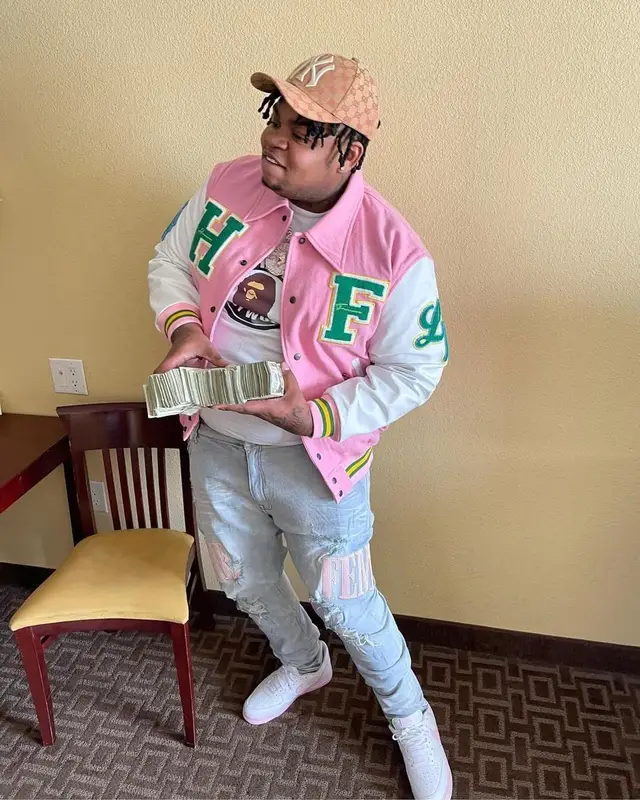 Big Yavo outfit in Homme + Femme, Bape, and Gucci, 2021