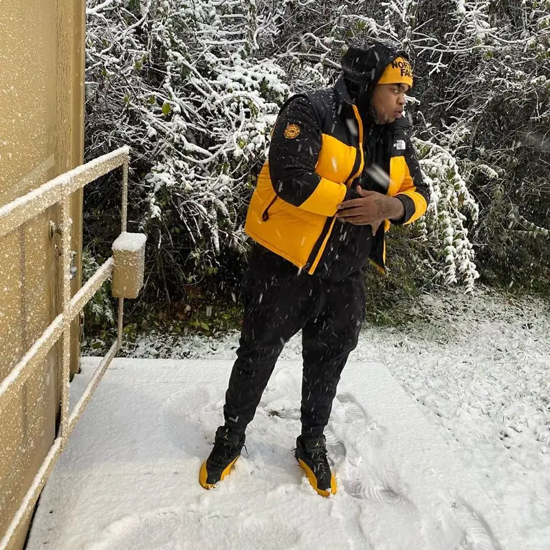 Big Yavo outfit in The North Face and Jordan, 2020