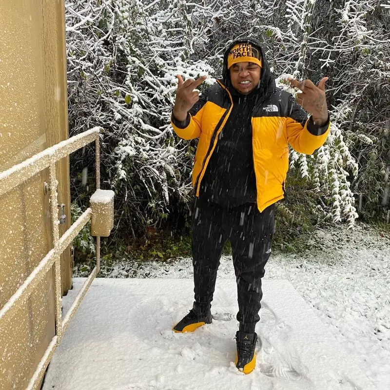 Big Yavo outfit in The North Face and Jordan, 2020