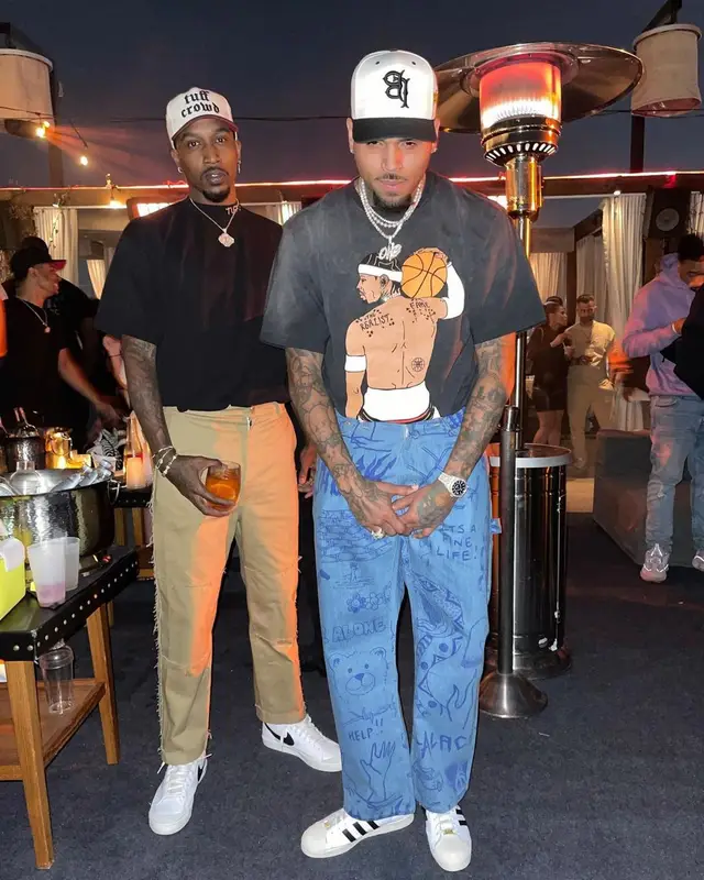Chris Brown outfit in The Most Fortunate, Palace, and Lotties, 2021