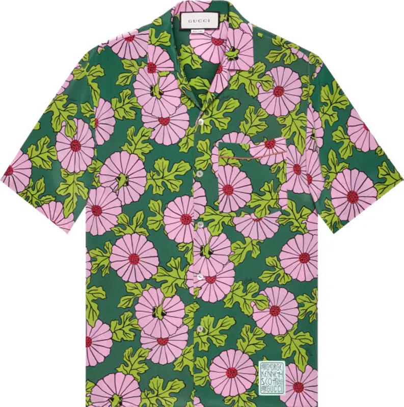 pink and green gucci shirt