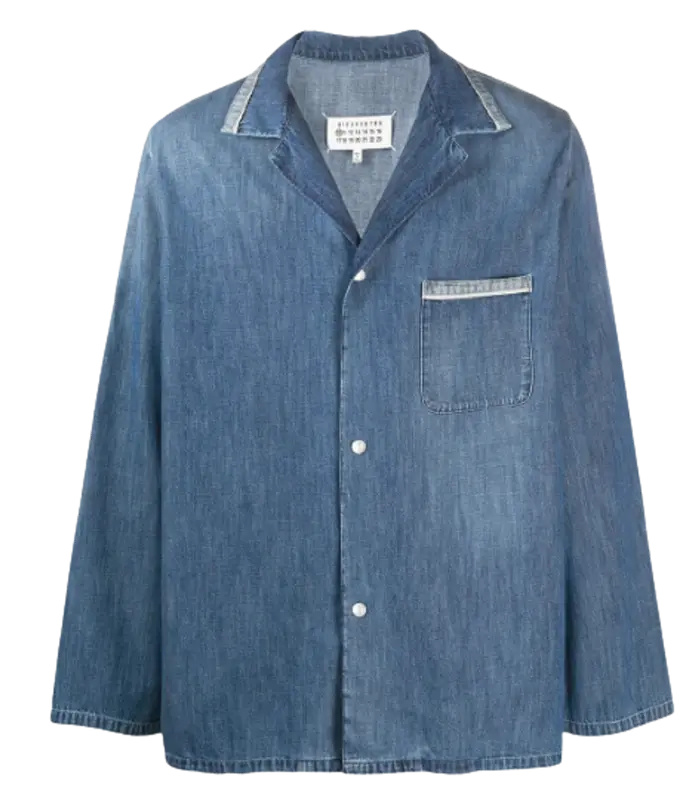 Maison Margiela Oversized Denim Blue Shirt $790