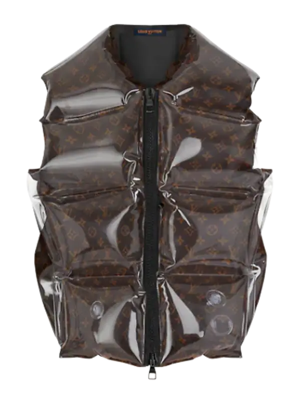 LV Inflatable Monogram Canvas Gilet Inspires DIY Trend in China