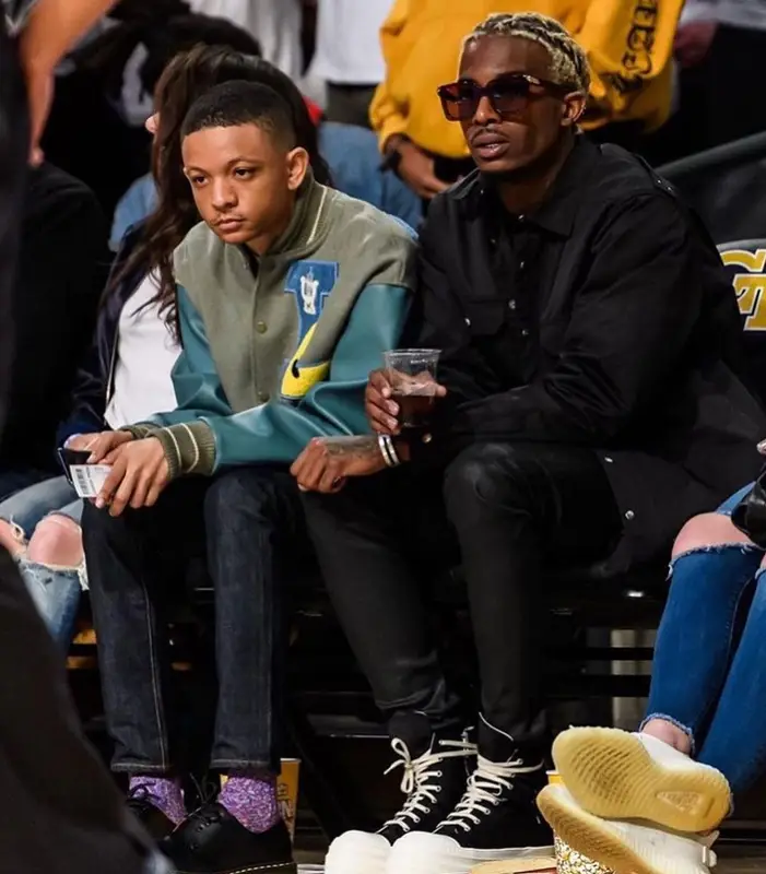 Playboi Carti outfit in Rick Owens and Bottega Veneta, 2021