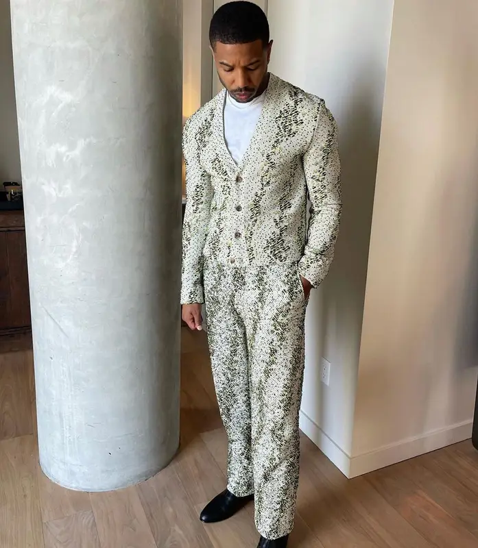 Michael B. Jordan outfit in Bottega Veneta, 2021