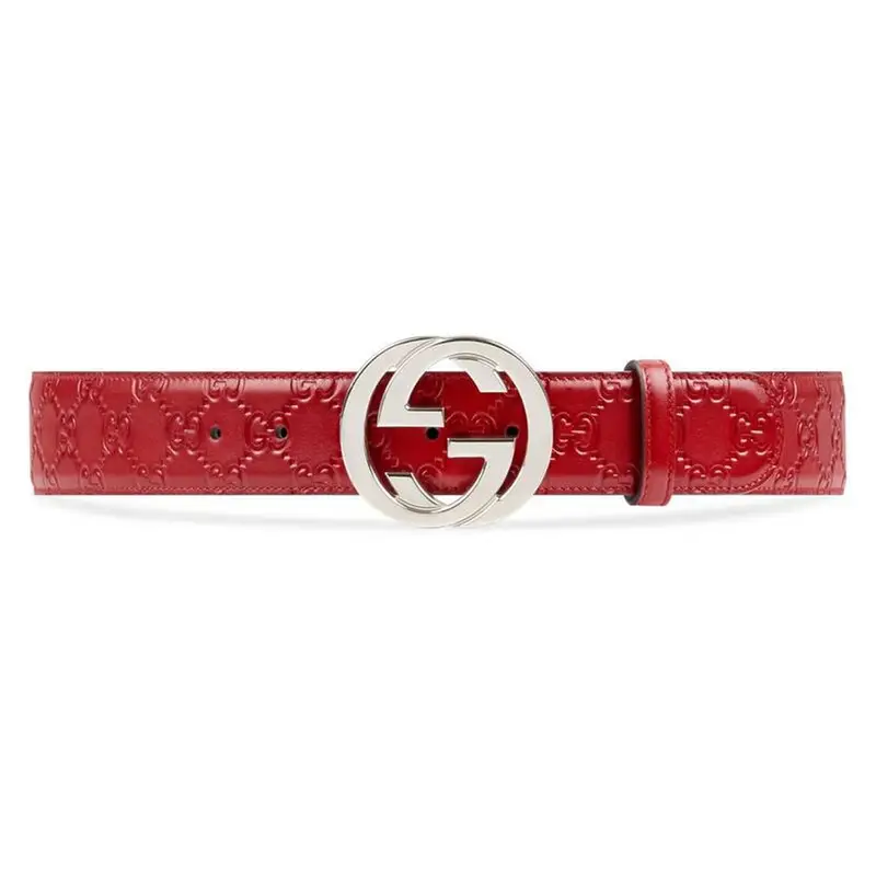 Gucci Leather Buckle Red Belt $439