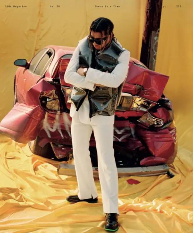 24kGoldn outfit in Louis Vuitton, 2021