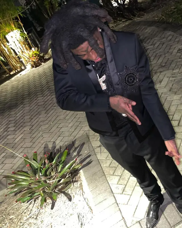 Kodak Black outfit in Balmain and Christian Louboutin, 2021