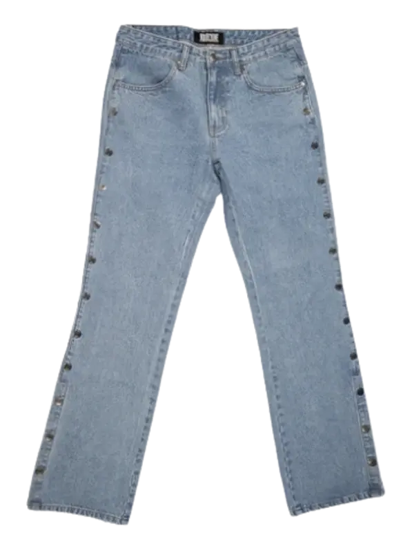 Novacaine Vintage Snap Denim Jeans $225