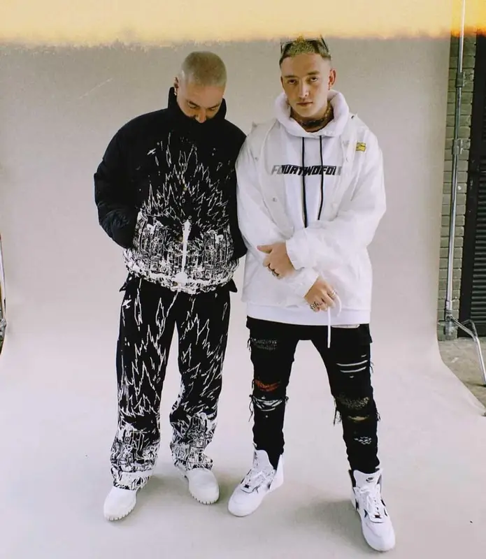J Balvin outfit in Formy Studio and Louis Vuitton, 2021