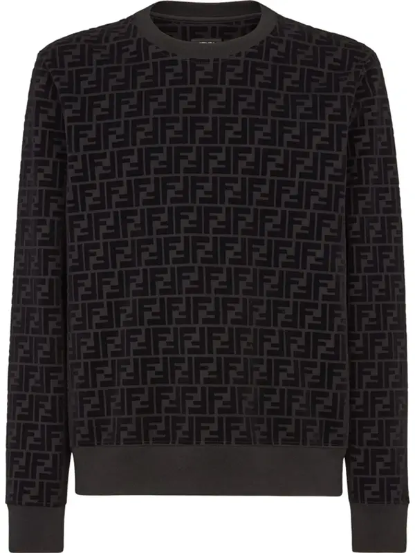 Fendi Pattern Crewneck Black Sweatshirt $1083