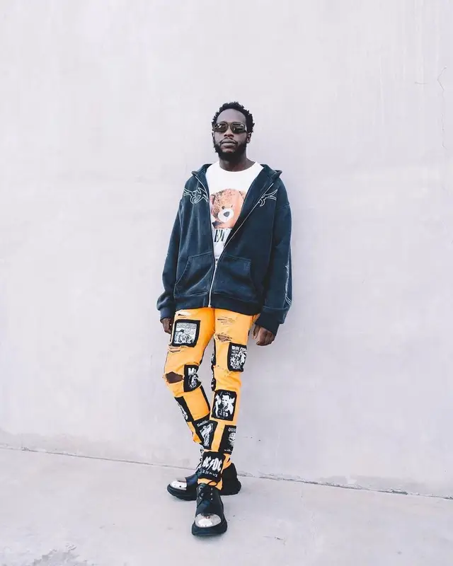 T-Shyne outfit in Mood, Alexander McQueen, and Prada, 2021