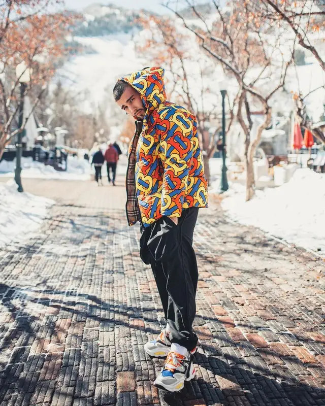 Manuel Turizo outfit in Burberry and Dsquared2, 2021