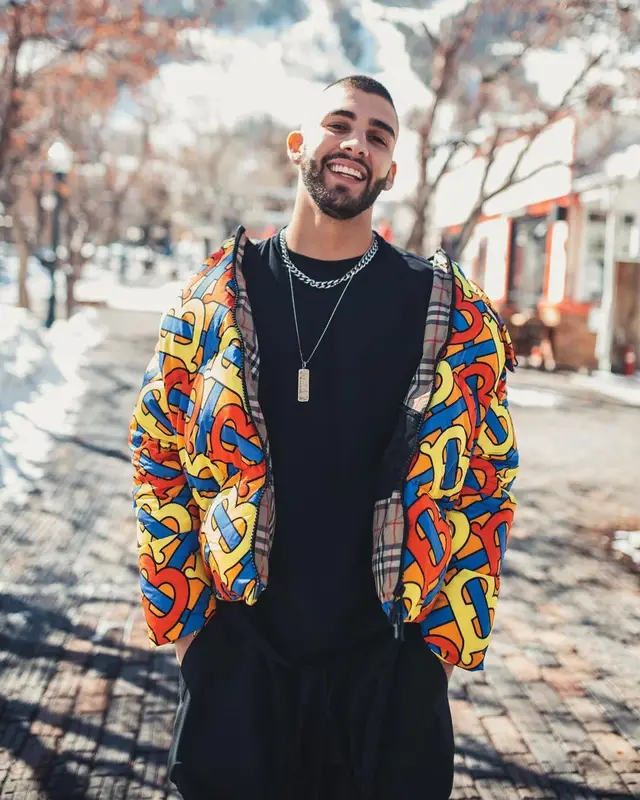 Manuel Turizo outfit in Burberry and Dsquared2, 2021