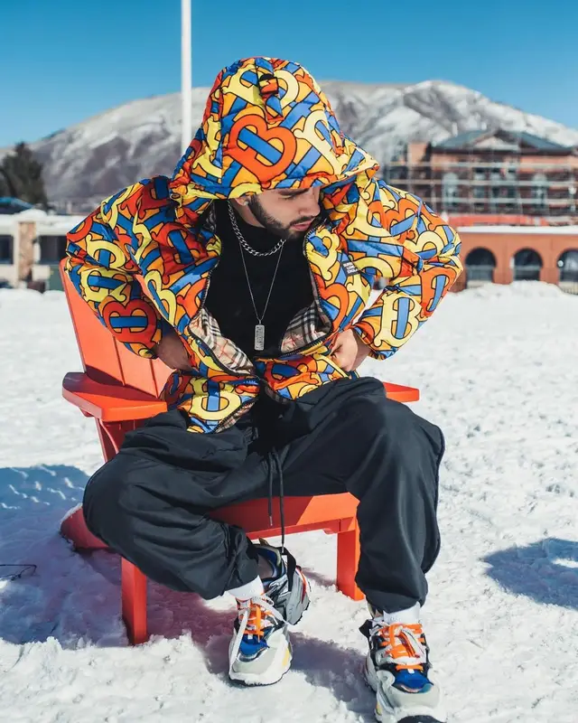 Manuel Turizo outfit in Burberry and Dsquared2, 2021