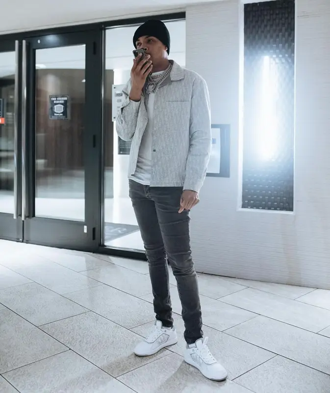 G Herbo outfit in Dior and Amiri, 2021