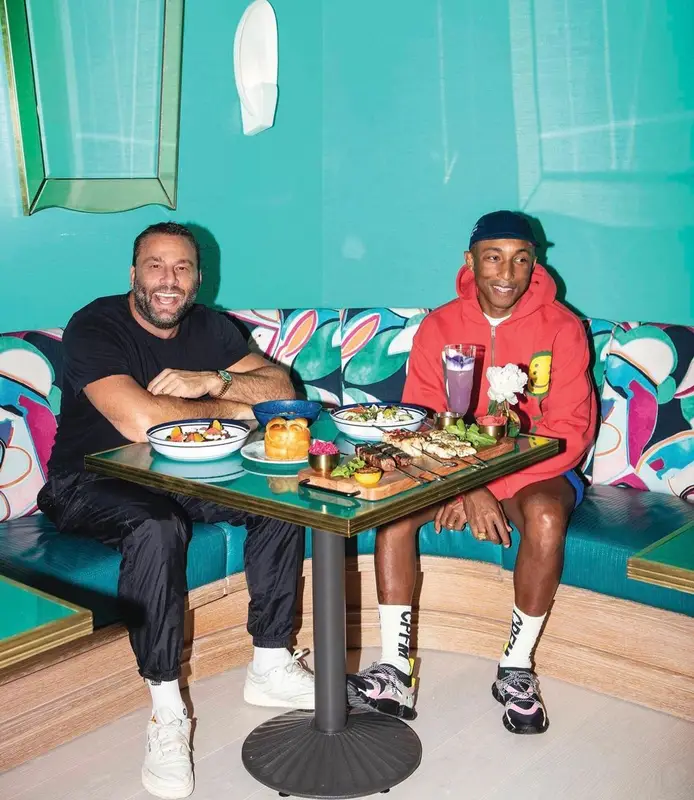 Pharrell Williams outfit in Cactus Plant Flea Market and Noah, 2021