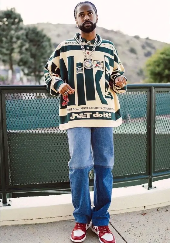Big Sean outfit in Nike and MSGM, 2021