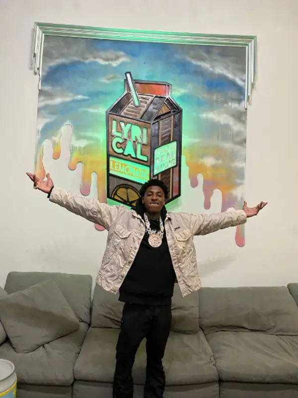 NBA YoungBoy outfit in Off-White, Supreme, and Nike, 2021