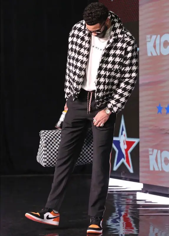 Jayson Tatum outfit in Atelier New Regime, Vetements, and Dior, 2021