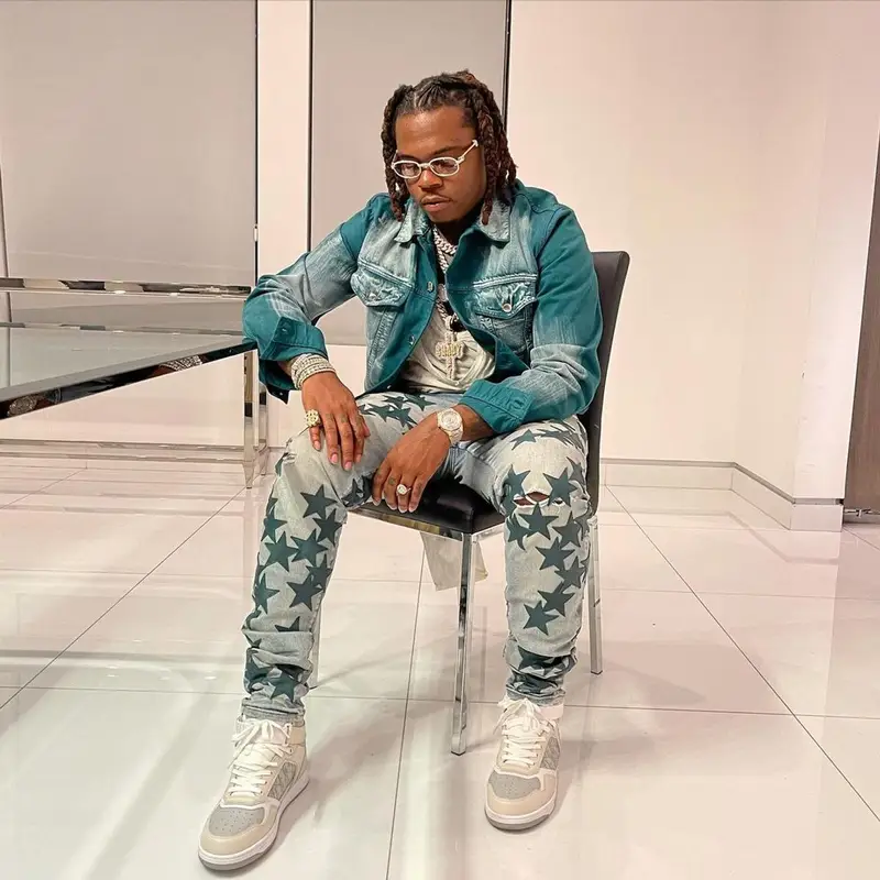 Gunna outfit in Marni, Amiri, and Cartier, 2021