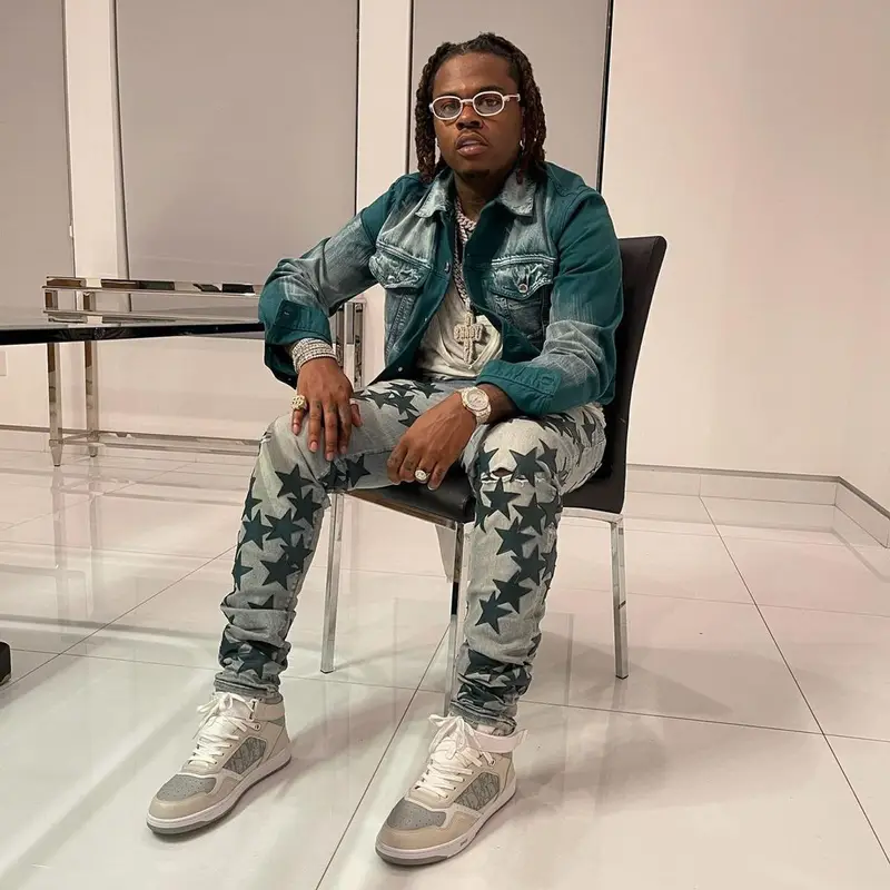 Gunna outfit in Marni, Amiri, and Cartier, 2021