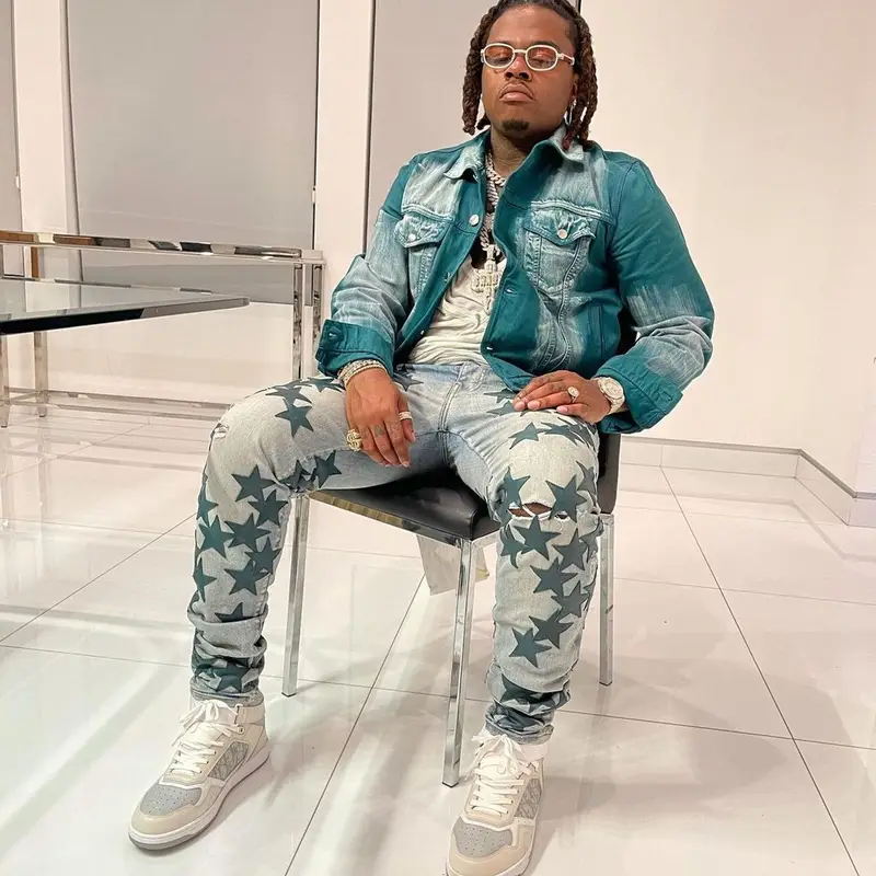 Gunna outfit in Marni, Amiri, and Cartier, 2021