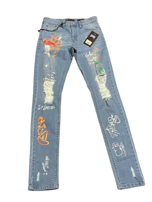 Culture Vulture Garments Snake Print Jeans $125