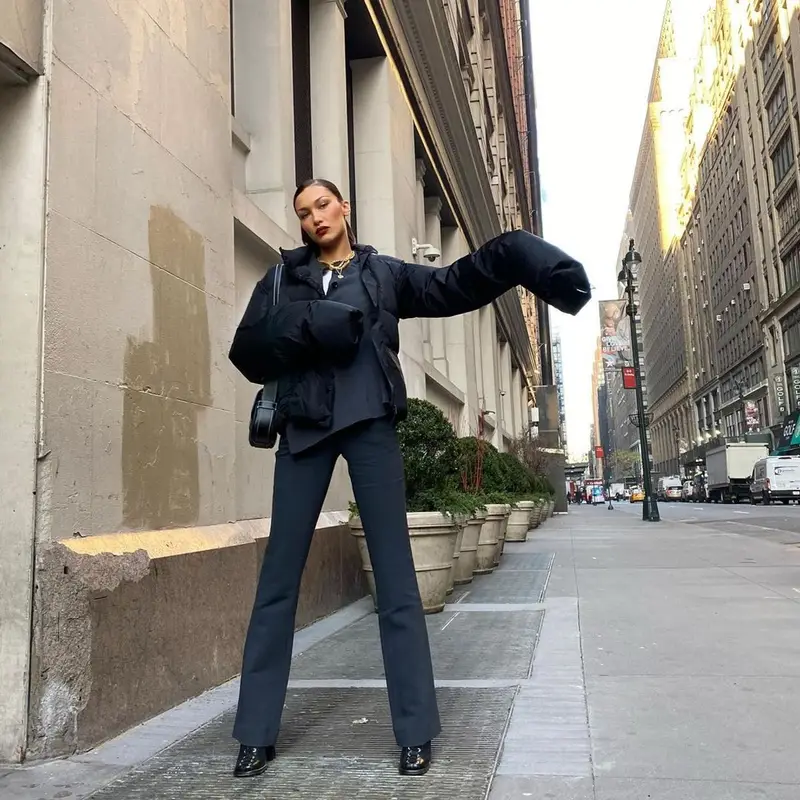 Bella Hadid outfit in Coperni and Evolve Together, 2020