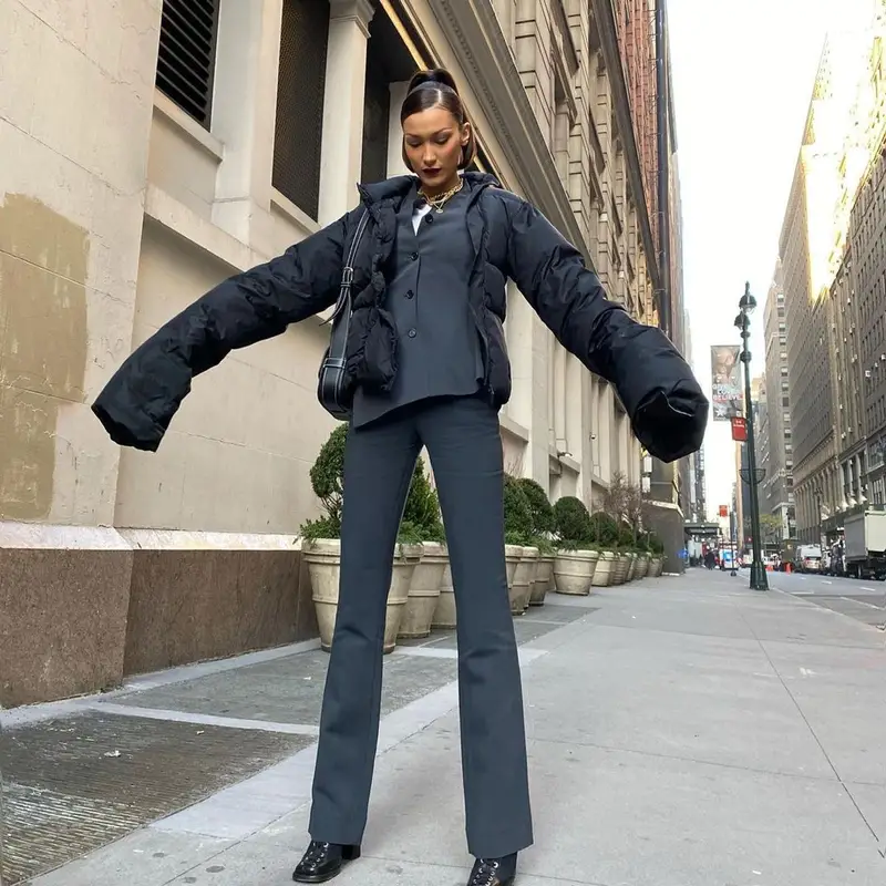 Bella Hadid outfit in Coperni and Evolve Together, 2020
