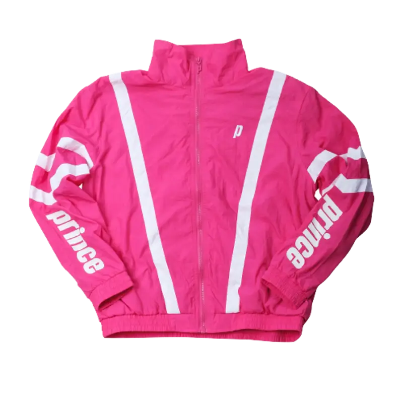 Prince Pink White Baseline Track Jacket $110