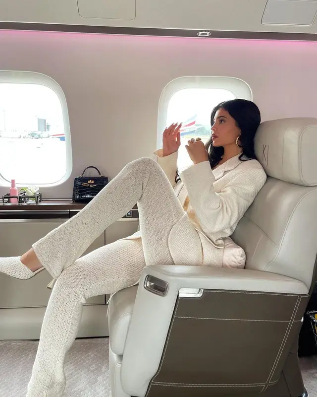 Kylie Jenner outfit in Magda Butrym, Dion Lee, and Hermes, 2021