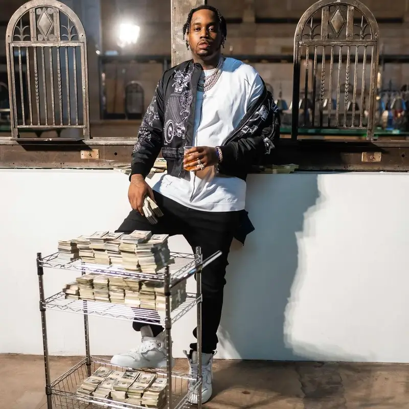 Fivio Foreign outfit in Givenchy and Amiri, 2021