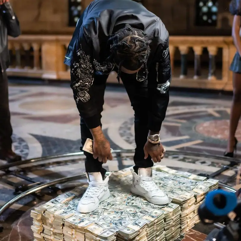 Fivio Foreign outfit in Givenchy and Amiri, 2021
