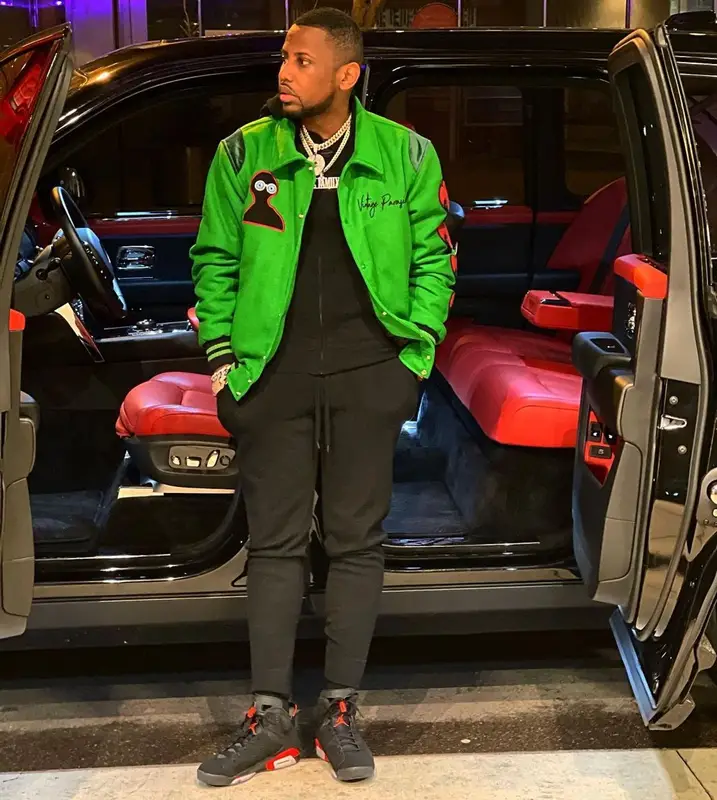 Fabolous outfit in Paper Planes and Jordan, 2021