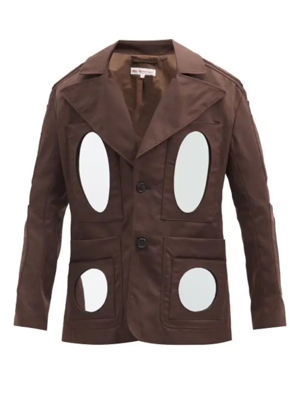 Walter van Beirendonck Brutal Mirror Brown Twill Jacket $2199