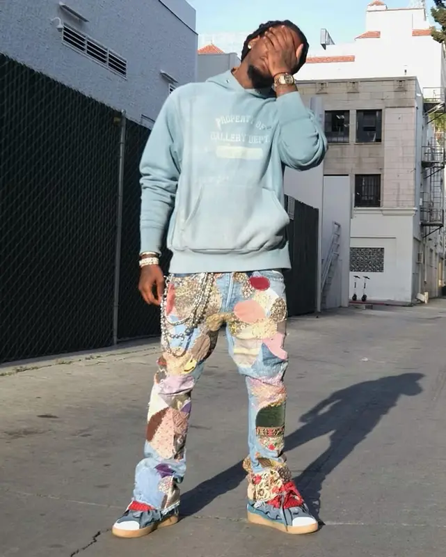 Offset outfit in Kapital and Lanvin, 2021