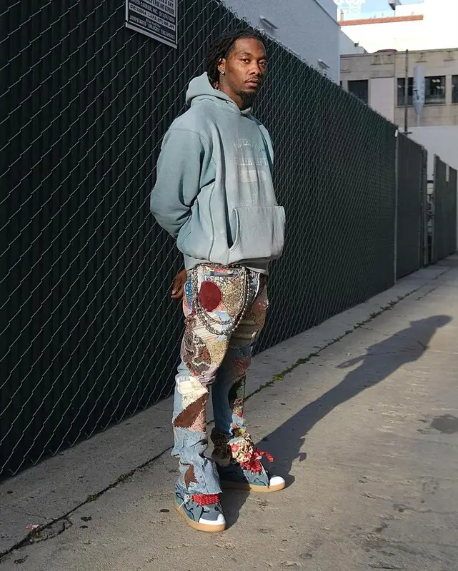 Offset outfit in Kapital and Lanvin, 2021