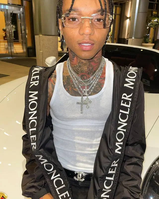 Swae Lee outfit in Moncler, Rta, and Chanel, 2021