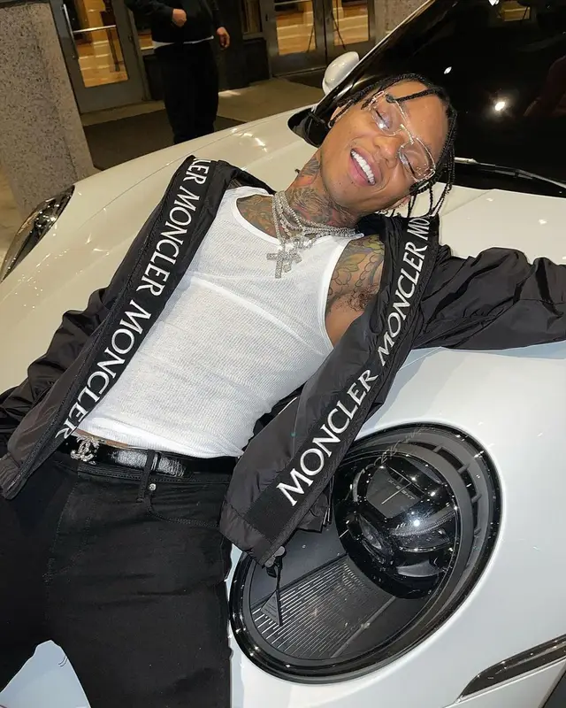 Swae Lee outfit in Moncler, Rta, and Chanel, 2021