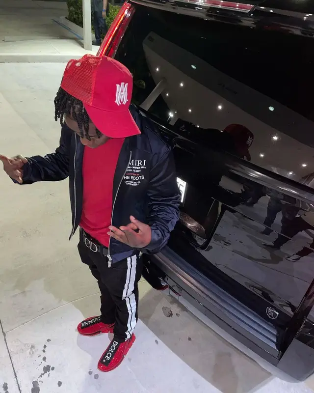Jackboy outfit in Dolce & Gabbana, Dior, and Amiri, 2021