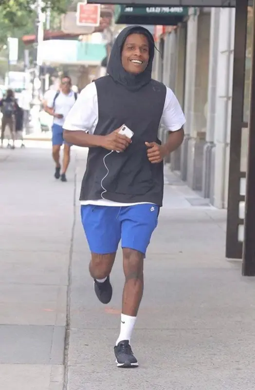 ASAP Rocky outfit in Nike, 2021