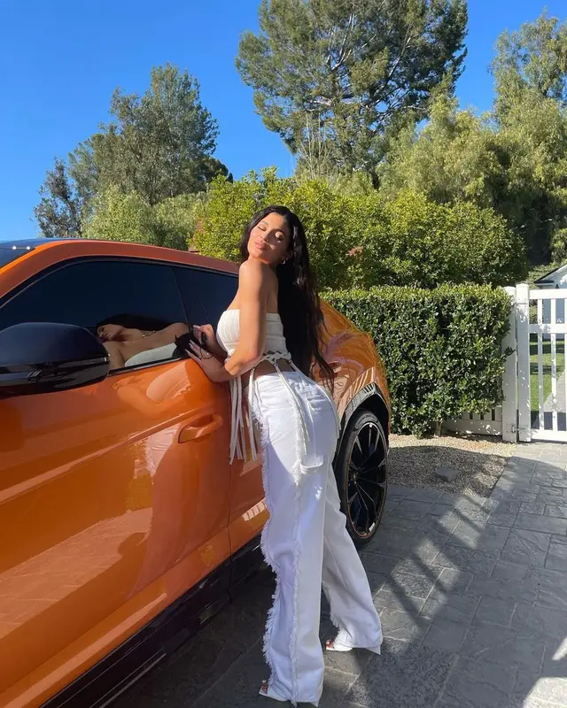 Kylie Jenner outfit in Dion Lee, Martine Ali, and The Attico, 2021