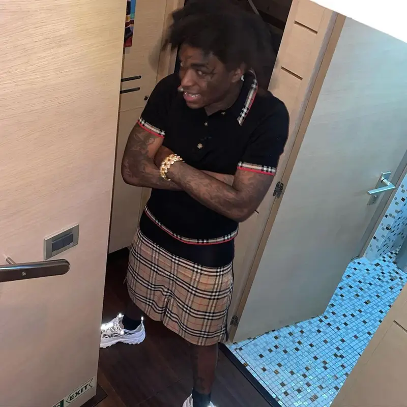 Kodak Black outfit in Burberry, 2021